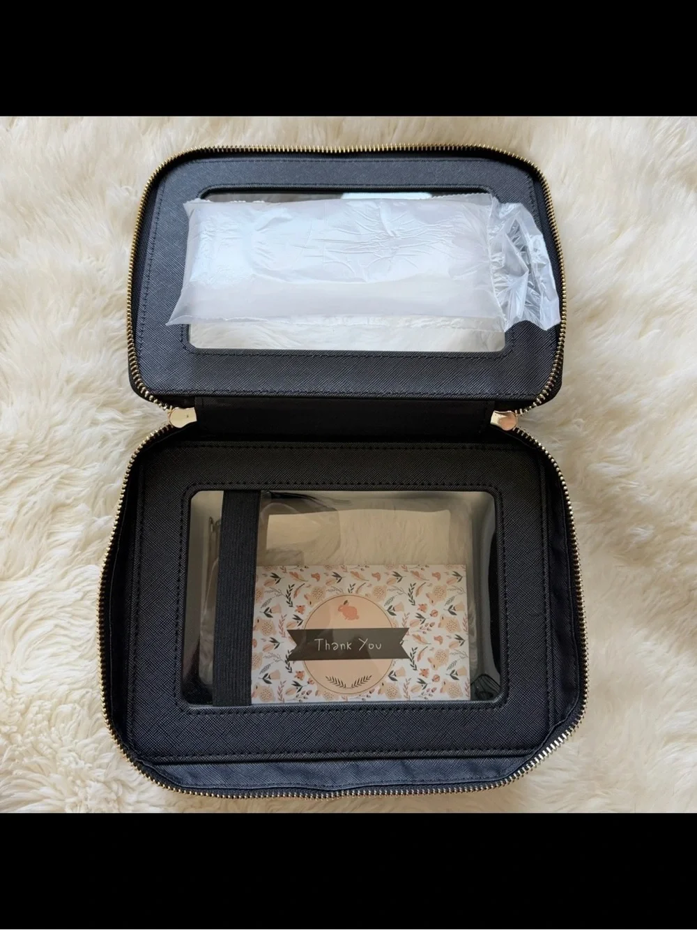 Double-Layer Zip Cosmetic Case (NIB)